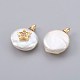 Natural Cultured Freshwater Pearl Pendants PEAR-F008-12G-2