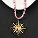 Женские ожерелья с подвеской в виде солнца из нержавеющей стали 304 NJEW-F349-01G-2