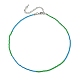 Collier de perles de verre rondelle à facettes pour femme NJEW-M208-02B-3