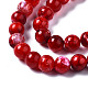 Chapelets de perles en agate craquelée naturelle teintée X-G-T100-03C-5
