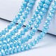 Electroplate Glass Beads Strands EGLA-A034-P4mm-B15-1