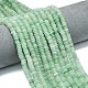 Нити бусин из натурального зеленого авантюрина с эффектом матирования G-K389-C31-01-1