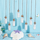 8 pièces 8 style bouteille de souhait de mer en verre avec ensemble de colliers pendentif coquille de trompette naturelle NJEW-AB00005-2