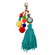 Superfindings bohemio estilo étnico pompón bola borla colgante decoraciones FIND-FH0006-63-1