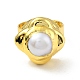 Verstellbarer Ring mit natürlicher Perlenblume RJEW-F125-04G-2