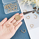 arricraft 20 Pcs Real 14K Gold Plated Lever Back Earrings Huggie Hoops FIND-AR0002-22-3
