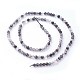 Natur schwarz Rutilquarz Perlen Stränge G-F619-10B-3mm-2