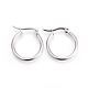 201 Stainless Steel Hoop Earrings EJEW-A052-19A-P-1