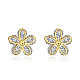 Golden Plated Brass Cubic Zirconia Jewelry Sets SJEW-BB00452-01-3