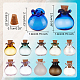 Delorigin 11 pz 11 colori borsa fortunata forma ornamento di bottiglie di sughero di vetro AJEW-DR0001-01-2