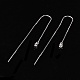 Boucles d'oreilles enfile-fil en argent sterling plaqué rhodium X-STER-N0001-027-3