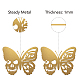 CREATCABIN Skull Metal Wall Art Butterfly Decor Wall Hanging Plaques Ornaments Iron Wall Art Sculpture Sign for Indoor Outdoor Home Livingroom Kitchen Garden Decoration Gift Gold 7.9 x 6.3 Inch DJEW-WH0306-013B-02-3
