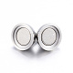 304 Stainless Steel Magnetic Clasps with Loops STAS-F108-08P-2