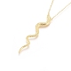 925の純銀製のネックレス  蛇のペンダント付き  ゴールドカラー  17.1インチ（43.5cm） STER-G333-01G-2