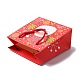 Sacchetti regalo in carta con stampa babbo natale natalizio con manico in corda di nylon CARB-K003-01B-01-4
