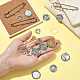 Наборы для изготовления плоских круглых памятных фотоподвесок из сплава своими руками DIY-FS0009-23-8