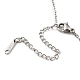 201 Stainless Steel Fox Pendant Necklace with Cable Chains NJEW-Q317-27P-3