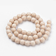 Natural Fossil Beads Strands X-G-Q462-123-6mm-2