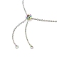 Ионное покрытие (ip) 304 изготовление ожерелья слайдера из нержавеющей стали AJEW-JB00950-02-4