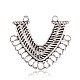 Letter V Tibetan Style Alloy Chandelier Components PALLOY-I116-04AS-1