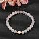 Natürliche runde Perlen-Stretch-Armbänder aus Rosenquarz BJEW-JB09881-06-2