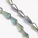 Electroplate Crystal Glass Teardrop Beads Strands EGLA-F040-A-2