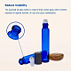 ガラスのエッセンシャルオイルの空の香水瓶  ローラーボールとプラスチックキャップ、3ml使い捨てプラスチックドロッパーセット、トランスファー目盛り付きピペット  シエナ  1.6x9.15cm  10ml /瓶 CON-BC0004-38-4