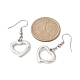 Boucles d'oreilles pendantes coeur en plastique ccb EJEW-JE05500-4