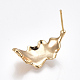 Brass Stud Earring Findings KK-T038-265G-2
