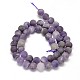 Frosted Natural Amethyst Round Bead Strands X-G-L357-6mm-07-2