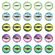 Sunnyclue 5 цвета полукруглые / купольные стеклянные кабошоны с принтом в виде глаз дракона GGLA-SC0001-06-1