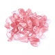 Cerise quartz perles de verre, non percé / pas de trou, puces, 7~24x5~10x1~7mm, environ 100 g /sachet 