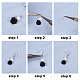 Ensembles de fabrication de boucles d'oreilles SunnyClue DIY Flower pendantes DIY-SC0001-36-4
