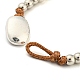 Bracelet en perles de coeur fendu en alliage BJEW-A143-01-4