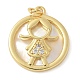 Латунные микро проложить кубического циркония подвески KK-K298-22G-04-1