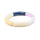 Acrylic Curved Tube Beaded Stretch Bracelet BJEW-JB07980-01-1