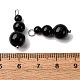 Подвески из натурального обсидиана с круглыми бусинами PALLOY-JF02867-07-3