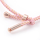 Couple Adjustable Nylon Cord Bracelets BJEW-F362-B-RG-3