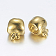 Perline europei foro grande stile tibetano in metallo X-TIBEB-R033-G-FF-2