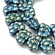 Brins de perles d'hématite non magnétiques synthétiques galvanisées G-Z032-D02-05C-3