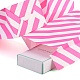 クラフト紙袋  ハンドルなし  保存袋  白い縞模様  結婚披露宴の誕生日プレゼントバッグ  濃いピンク  17.8x9x6.2cm CARB-I001-06E-4