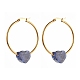 Heart Natural Sodalite Beads Earrings for Girl Women EJEW-JE04638-05-1