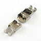 Smooth Surface 201 Stainless Steel Watch Band Clasps X-STAS-R063-65-3