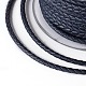 編み紐  革のアクセサリーコード  ジュエリーDIY製版材料  ミッドナイトブルー  3mm  約5.46ヤード（5m）/ロール WL-I003-3mm-D-14-3