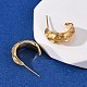 Латунные серьги-гвоздики в форме буквы С EJEW-A143-05G-3