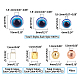 Cuentas redondas de resina de ojo malvado pandahall elite RESI-PH0001-28-2