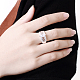 Anelli di barretta di zirconia cubici di ottone del cuore vuoto romantico di san valentino RJEW-BB01605-8S-5