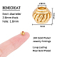BENECREAT 30Pcs Round Brass Matte Spacer Beads Real 18K Gold Plated Beads-5x3.8mm(Hole: 1.8mm) for Necklaces KK-BC0005-52MG-2