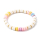 Handmade Polymer Clay Beads Stretch Bracelets BJEW-JB06428-4