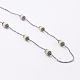 Collane di perline sfaccettate di vetro e perle di strass in pasta sintetica NJEW-F174-08-2